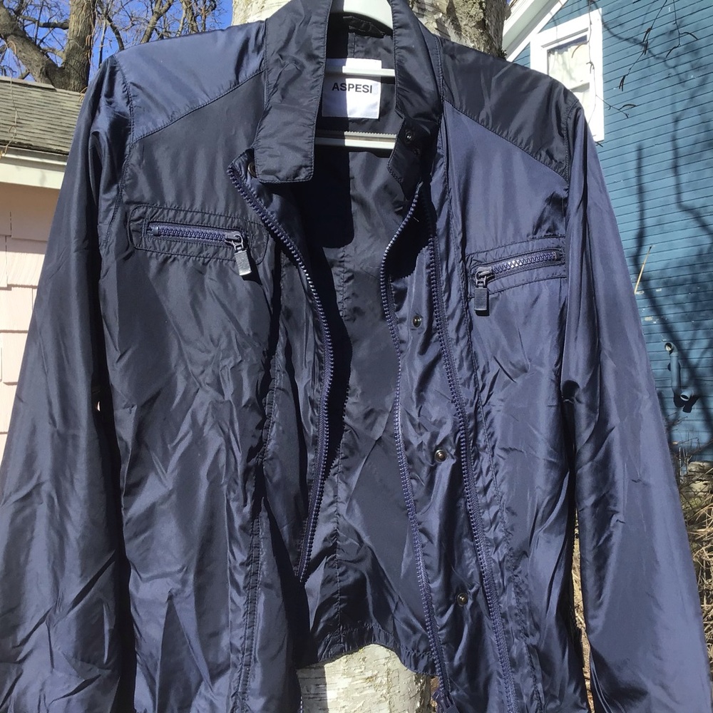 Aspesi Wind Jacket Navy Blue Euc - image 7